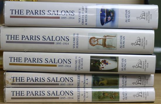 Five reference books The Paris Salons, vols 1, 2, 3, 4 and 5